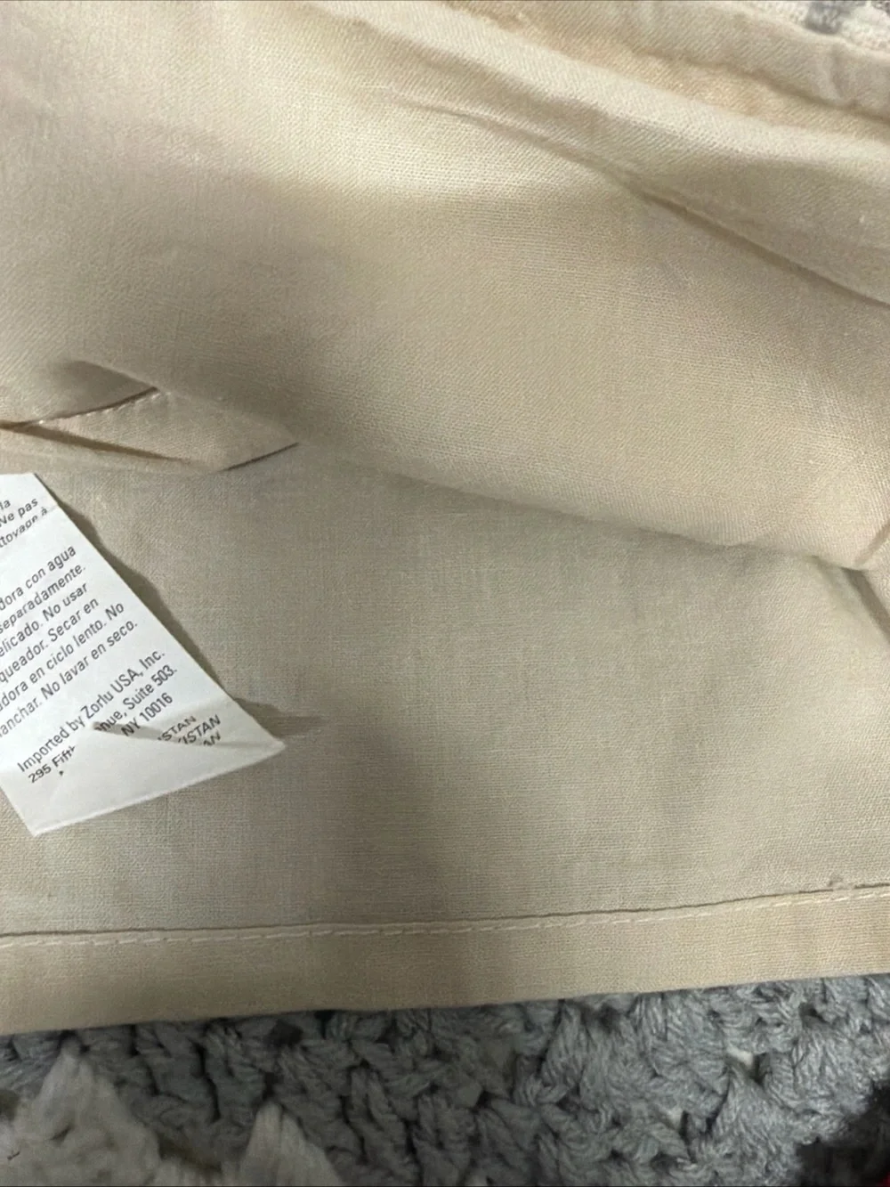 Brielle home euro size pillowcases waffle knit beige cream 24”x19.5”